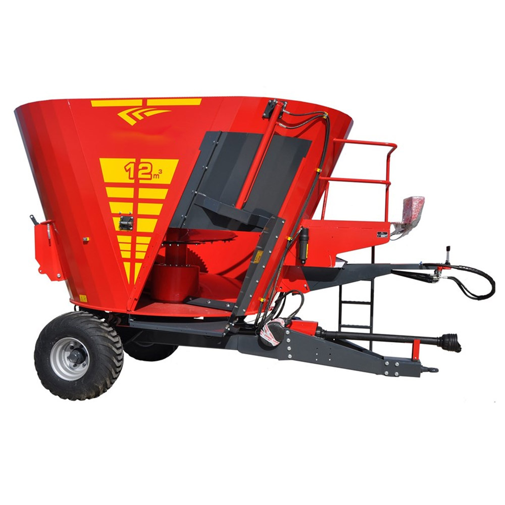 12 CUBIC CROSS COVER VERTICAL FEED MIXER