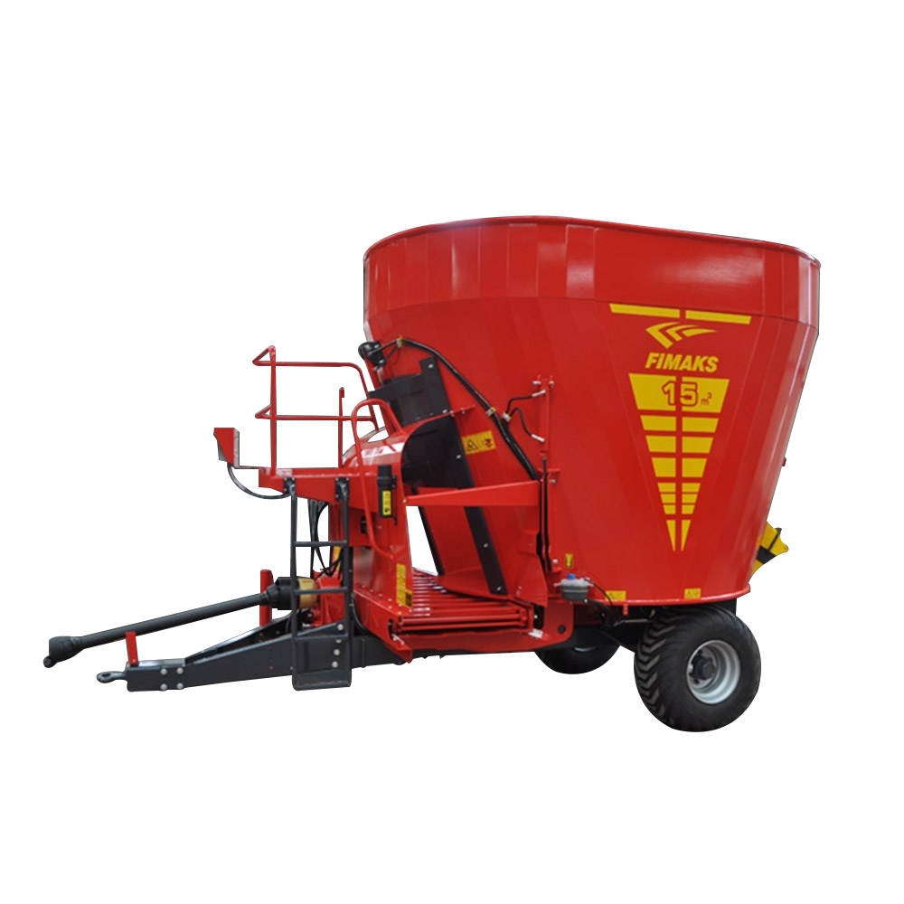 15 CUBIC METERS FRONT CONVEYOR VERTICAL FEED MIXER