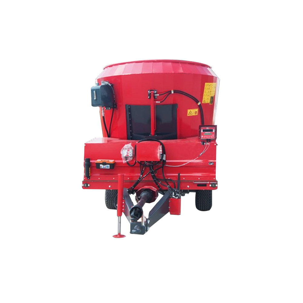 8 CUBIC METERS FRONT CONVEYOR VERTICAL FEED MIXER
